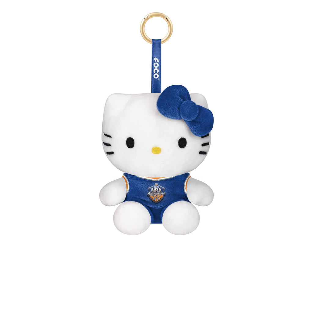 New York Knicks 2026 NBA Champions Plush Seated Hello Kitty® Bag Charm Keychain FOCO - FOCO.com