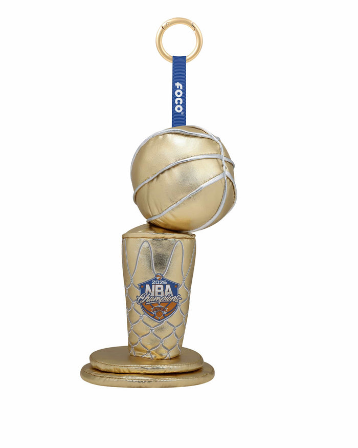 New York Knicks 2026 NBA Champions Plush Trophy Bag Charm Keychain FOCO - FOCO.com