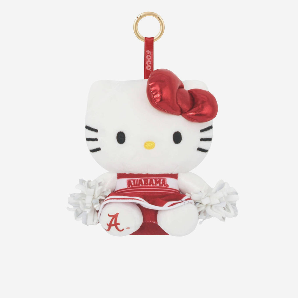 Alabama Crimson Tide Plush Hello Kitty® Cheerleader Bag Charm Keychain FOCO - FOCO.com