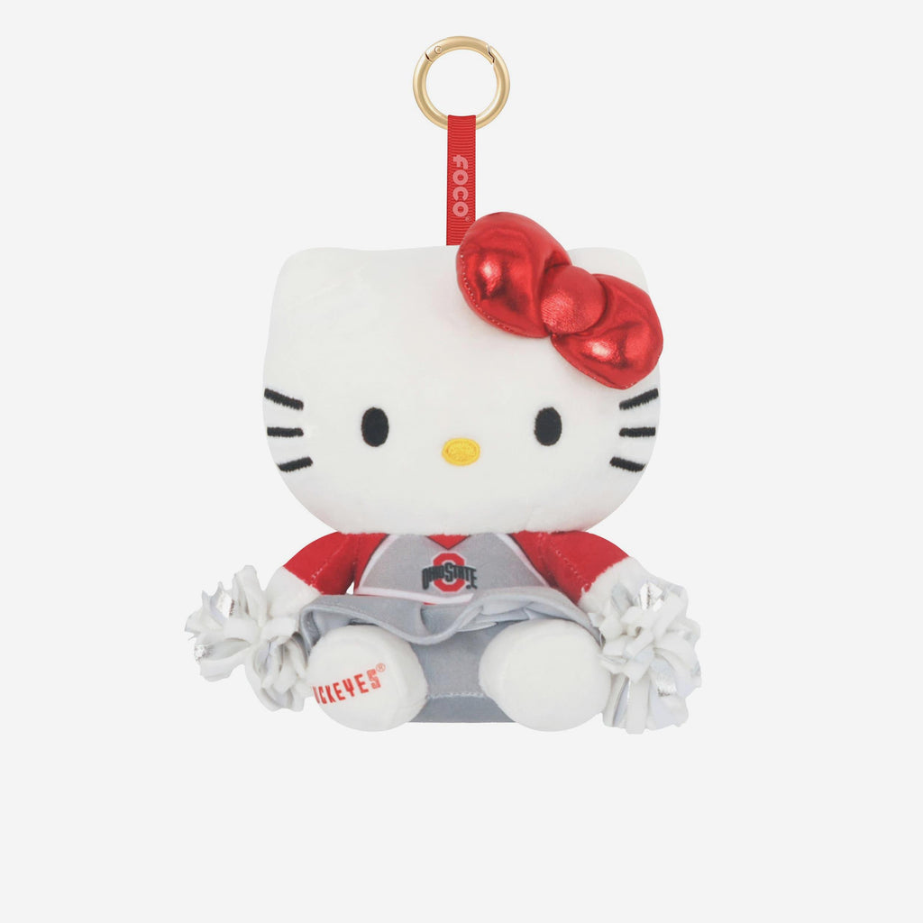 Ohio State Buckeyes Plush Hello Kitty® Cheerleader Bag Charm Keychain FOCO - FOCO.com