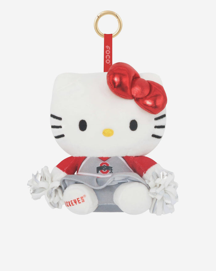 Ohio State Buckeyes Plush Hello Kitty® Cheerleader Bag Charm Keychain FOCO - FOCO.com