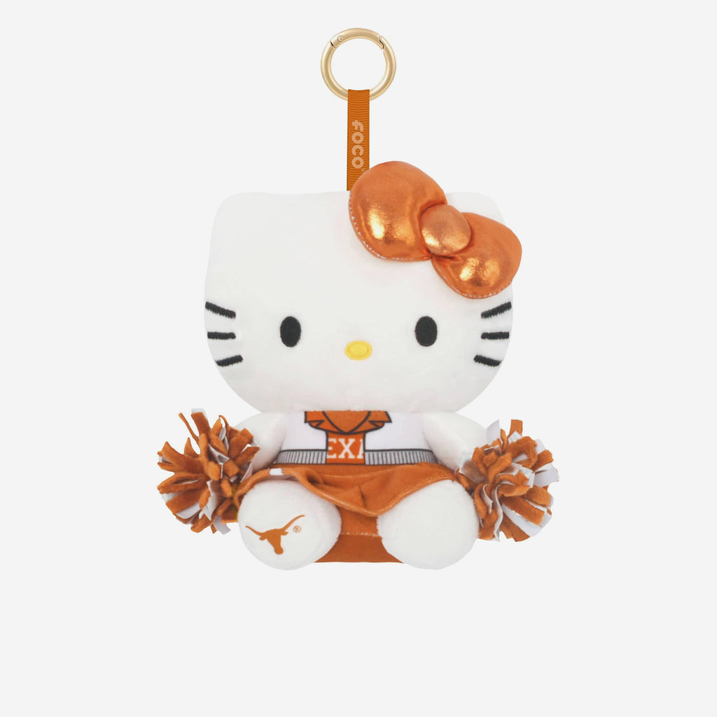Texas Longhorns Plush Hello Kitty® Cheerleader Bag Charm Keychain FOCO - FOCO.com