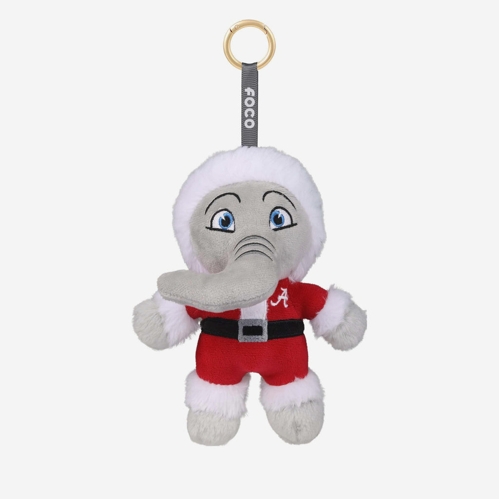 Alabama Crimson Tide Plush Mascot Santa Bag Charm Keychain FOCO - FOCO.com