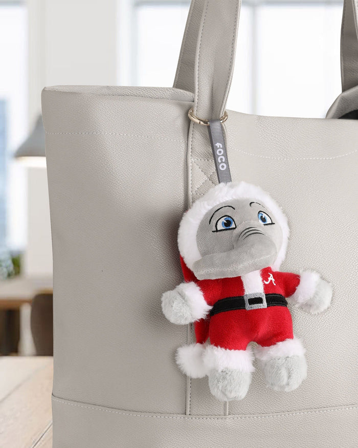 Alabama Crimson Tide Plush Mascot Santa Bag Charm Keychain FOCO - FOCO.com