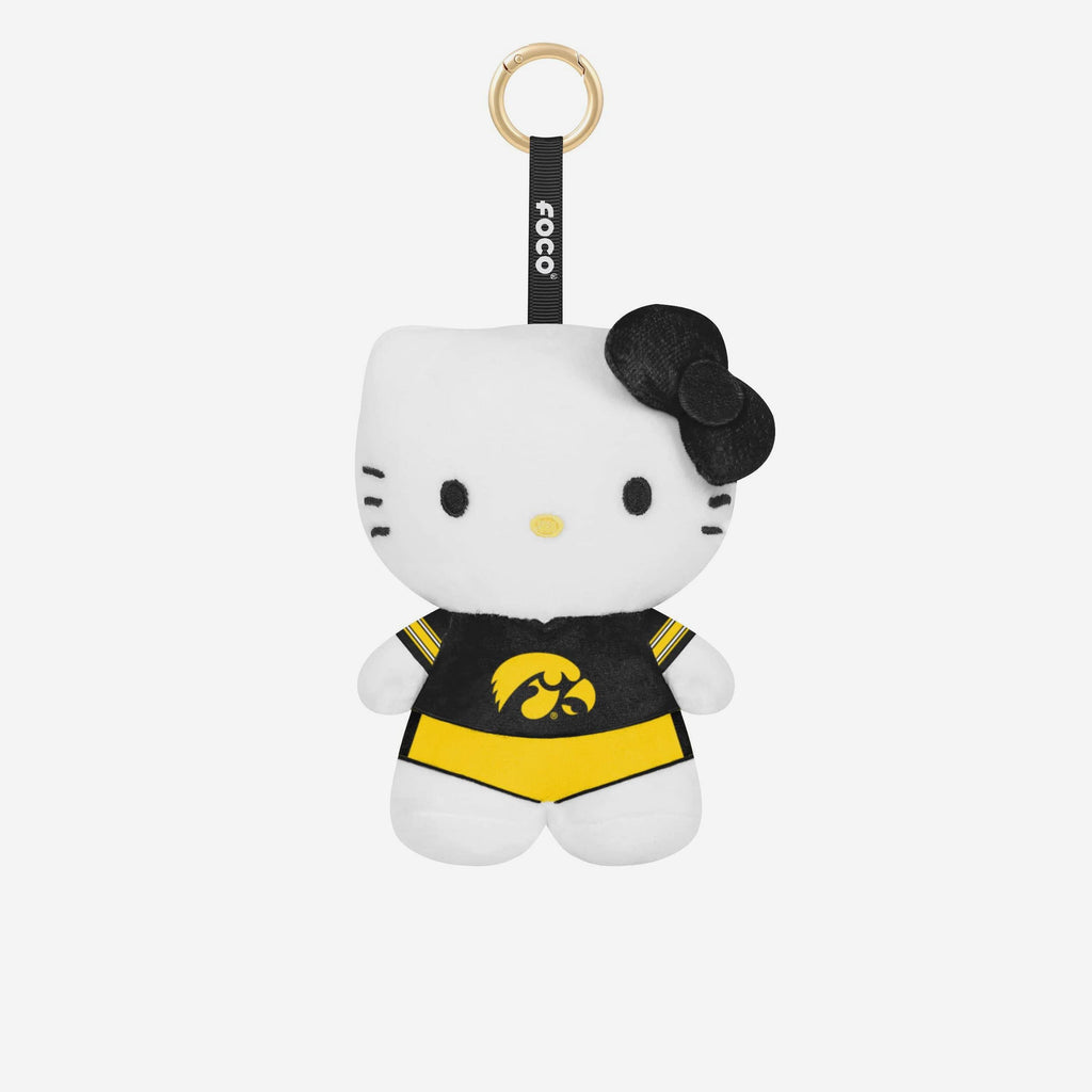 Iowa Hawkeyes Plush Hello Kitty® Bag Charm Keychain FOCO - FOCO.com