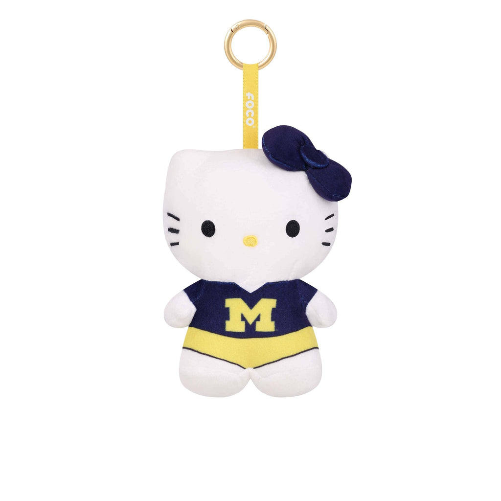 Michigan Wolverines Plush Hello Kitty® Bag Charm Keychain