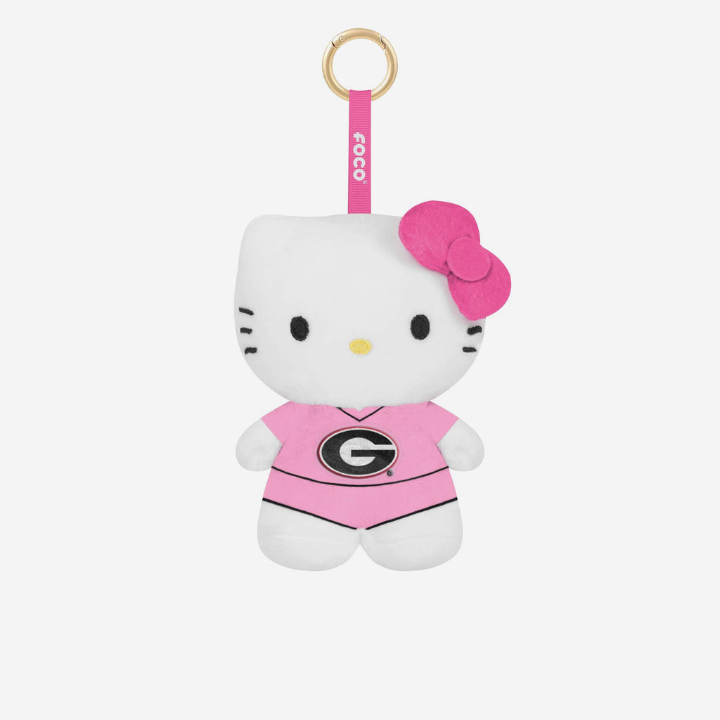 Georgia Bulldogs Plush Hello Kitty® Pink Bag Charm Keychain FOCO - FOCO.com