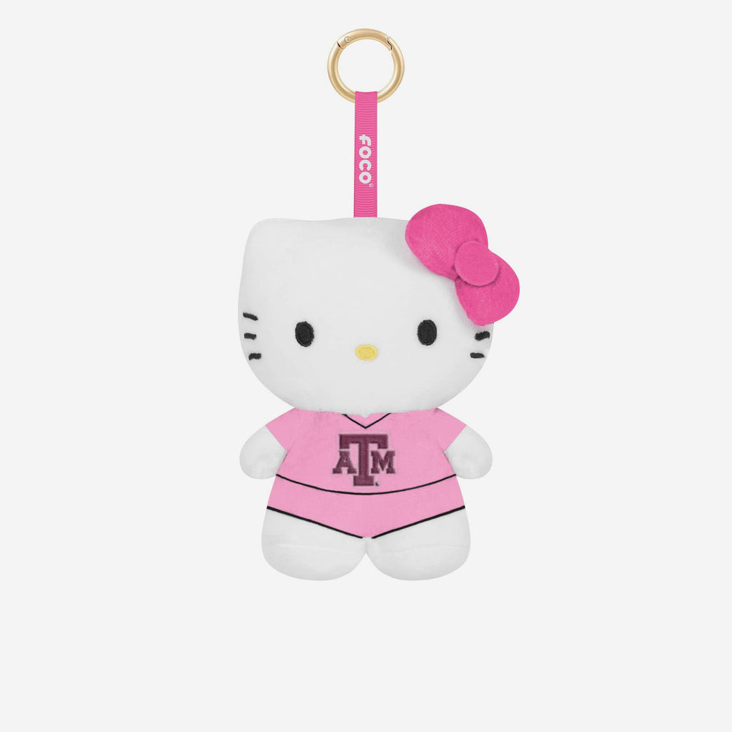 Texas A&M Aggies Plush Hello Kitty® Pink Bag Charm Keychain FOCO - FOCO.com