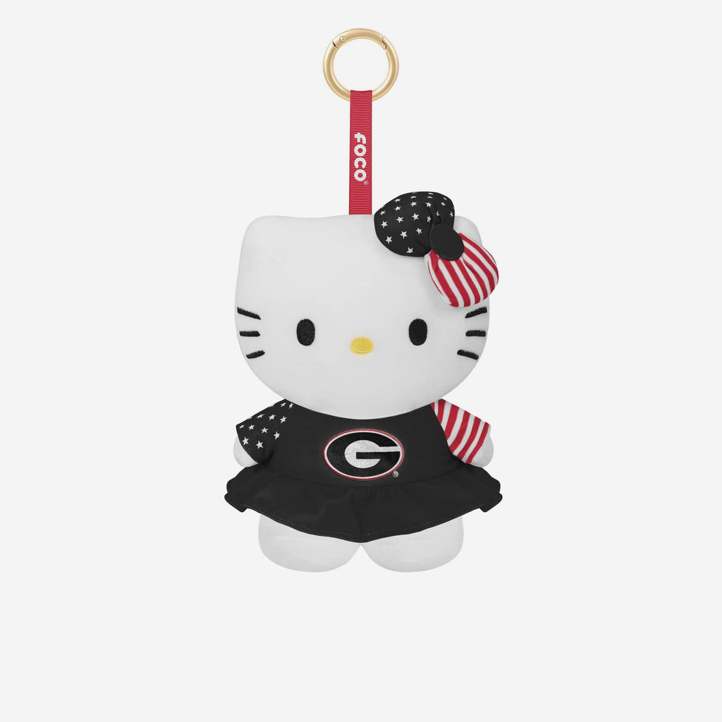 Georgia Bulldogs Americana Plush Hello Kitty® Bag Charm Keychain FOCO - FOCO.com