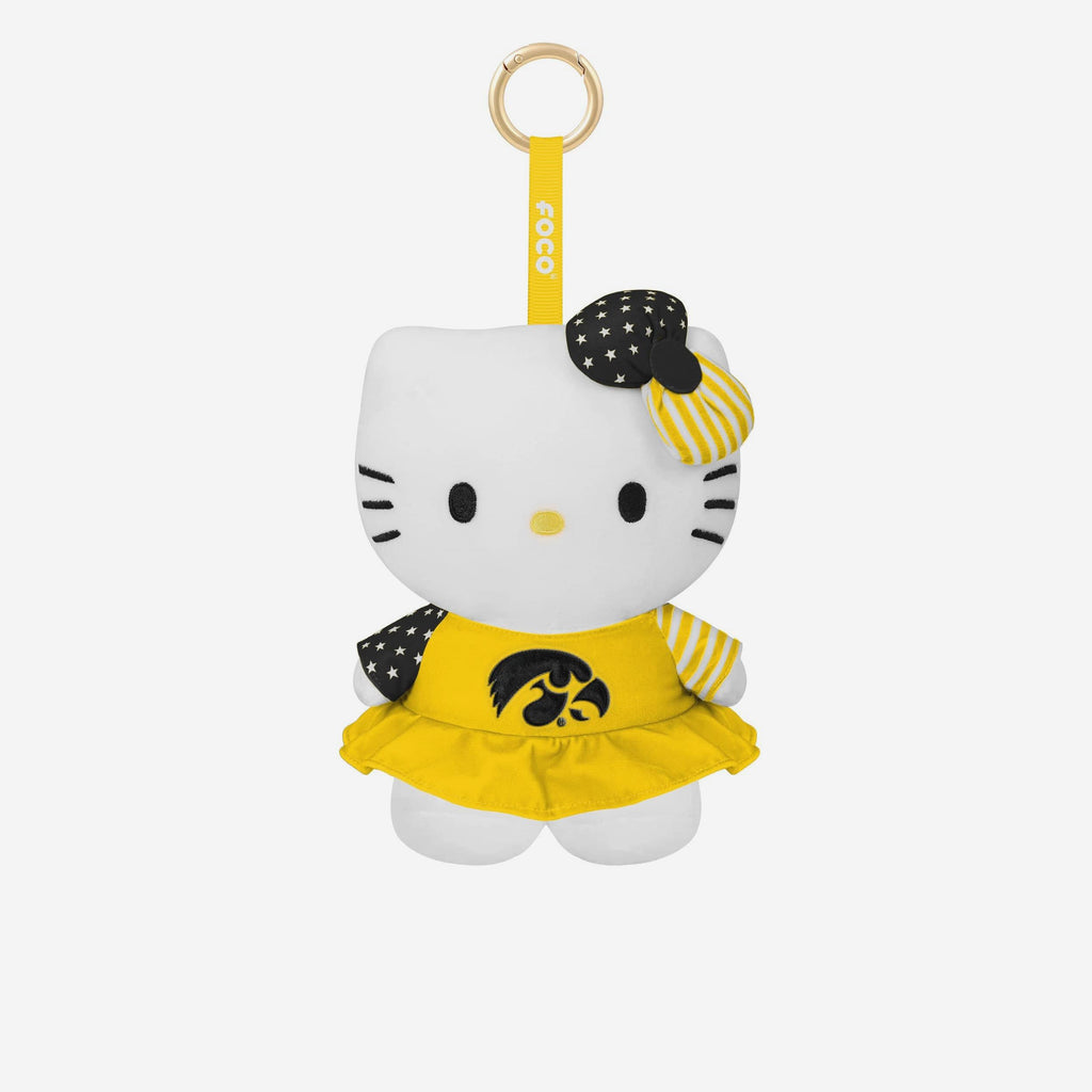 Iowa Hawkeyes Americana Plush Hello Kitty® Bag Charm Keychain FOCO - FOCO.com