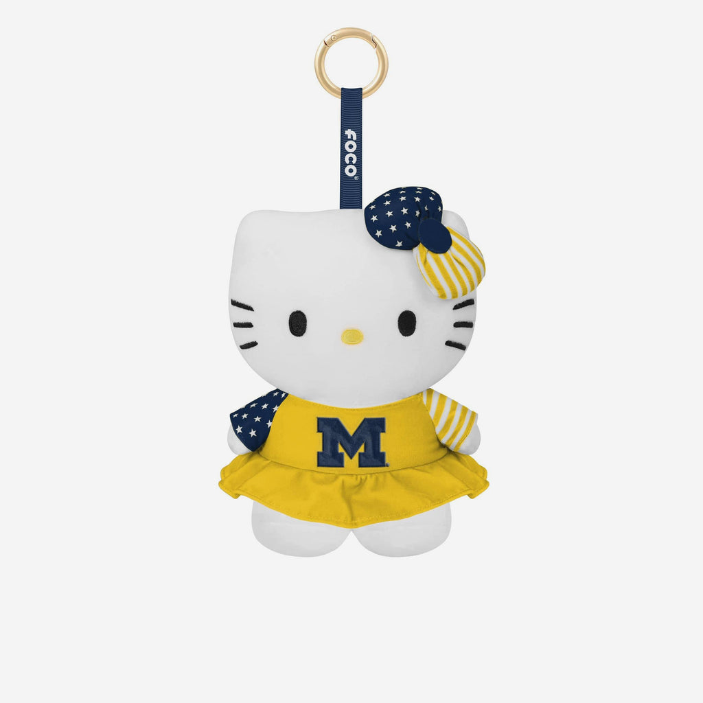Michigan Wolverines Americana Plush Hello Kitty® Bag Charm Keychain FOCO - FOCO.com