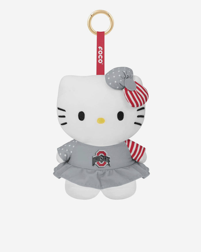 Ohio State Buckeyes Americana Plush Hello Kitty® Bag Charm Keychain FOCO - FOCO.com