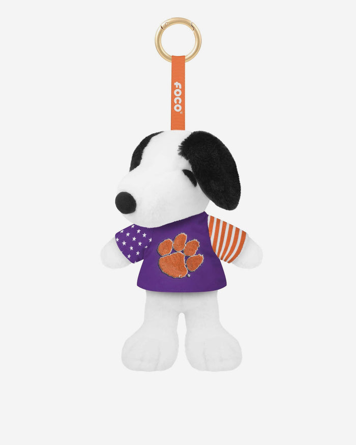 Clemson Tigers Americana Plush Snoopy Peanuts Bag Charm Keychain FOCO - FOCO.com