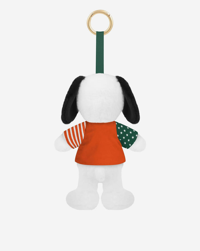 Miami Hurricanes Americana Plush Snoopy Peanuts Bag Charm Keychain FOCO - FOCO.com