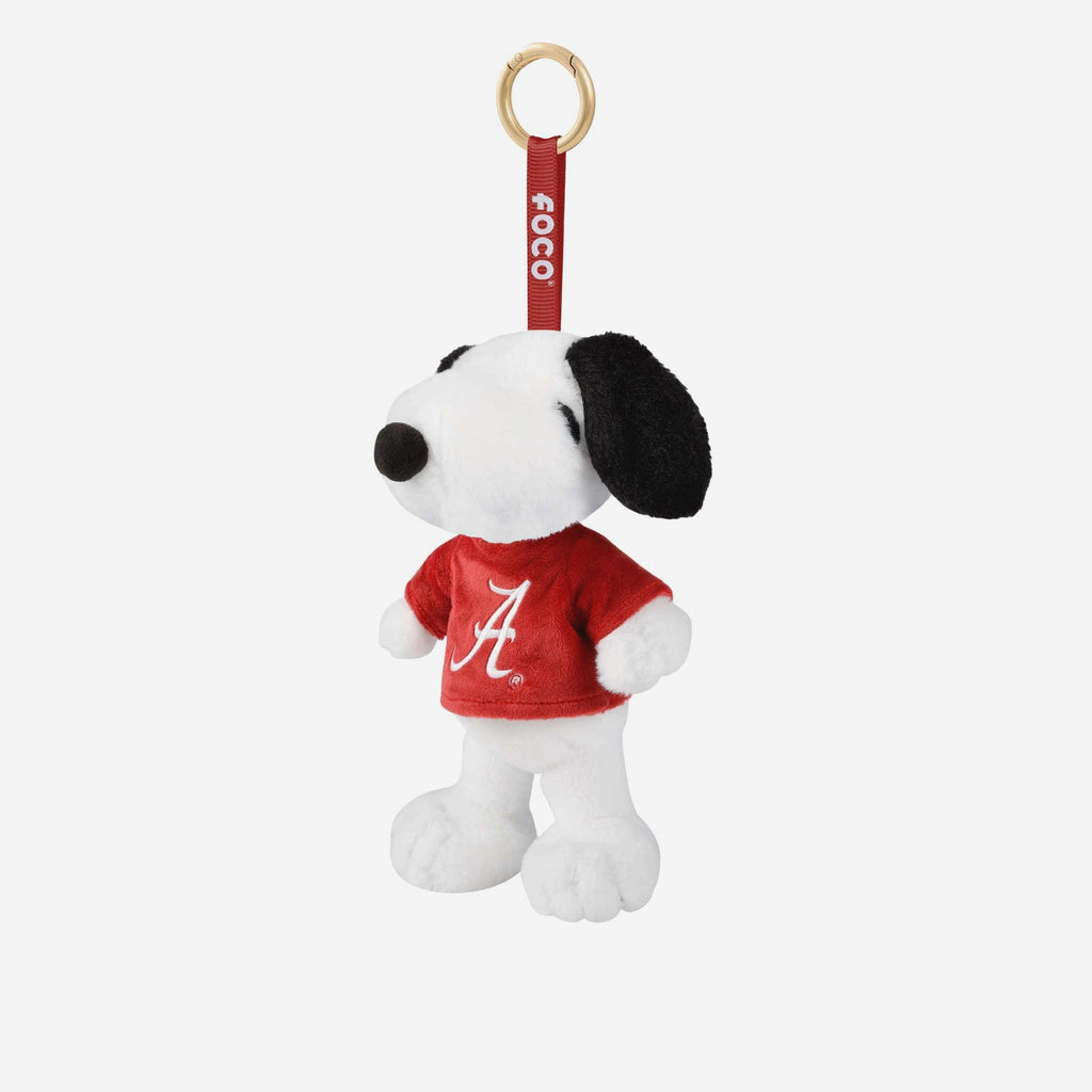 Alabama Crimson Tide Plush Snoopy Peanuts Bag Charm Keychain FOCO - FOCO.com