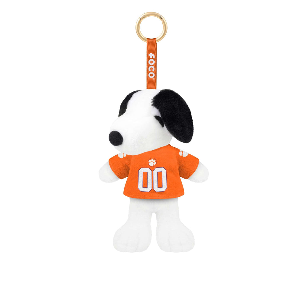 Clemson Tigers Plush Snoopy Peanuts Bag Charm Keychain