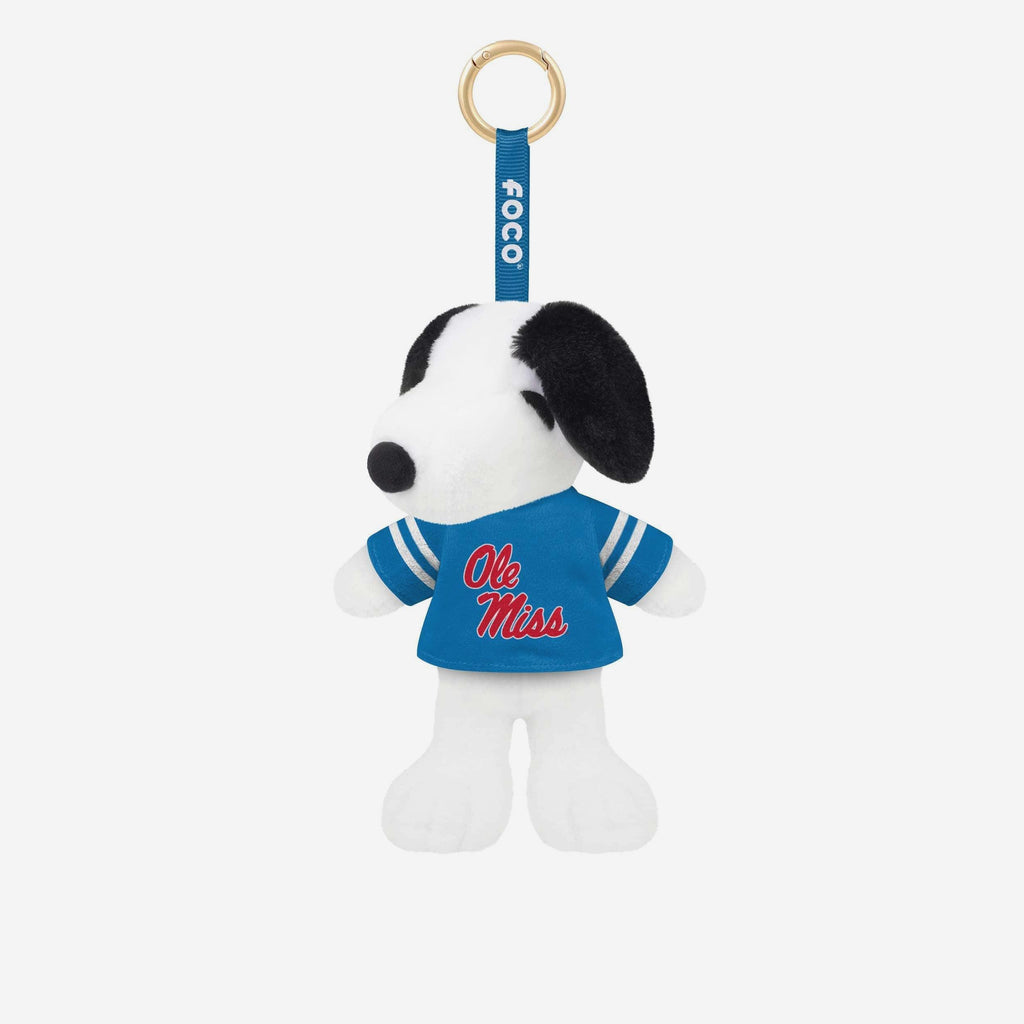 Ole Miss Rebels Plush Snoopy Peanuts Bag Charm Keychain FOCO - FOCO.com
