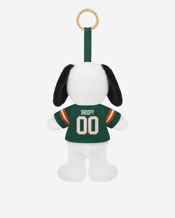 Miami Hurricanes Plush Snoopy Peanuts Bag Charm Keychain FOCO - FOCO.com