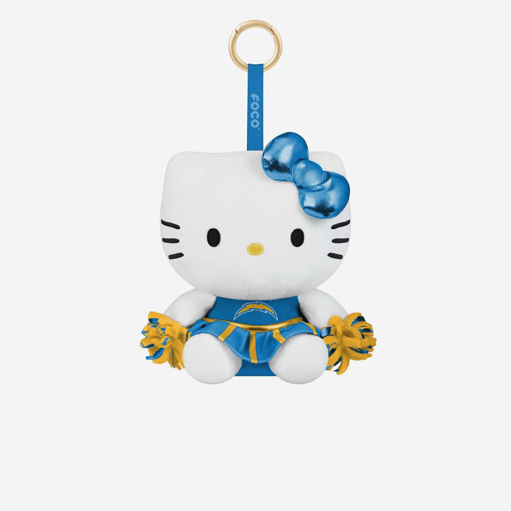 Los Angeles Chargers Plush Hello Kitty® Cheer Outfit Bag Charm Keychain FOCO - FOCO.com