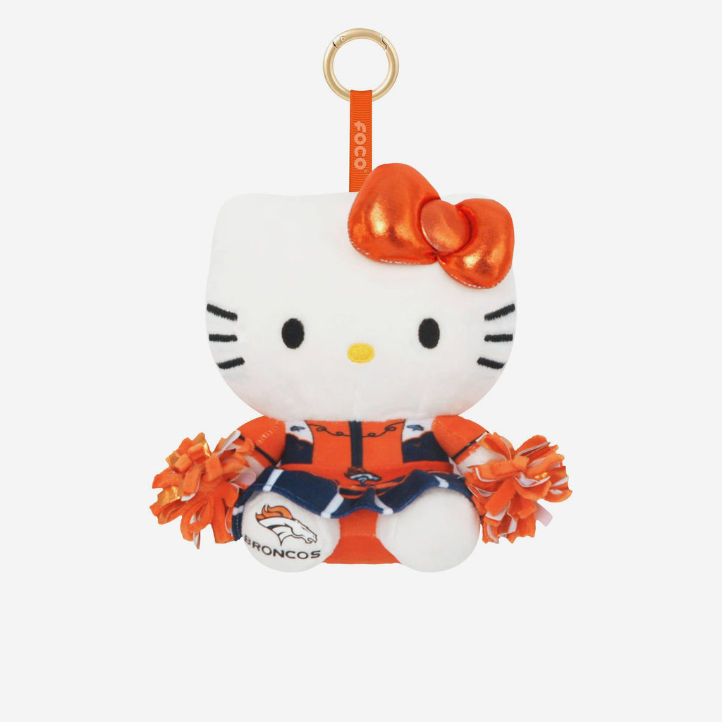 Denver Broncos Plush Hello Kitty® Cheerleader Bag Charm Keychain FOCO - FOCO.com