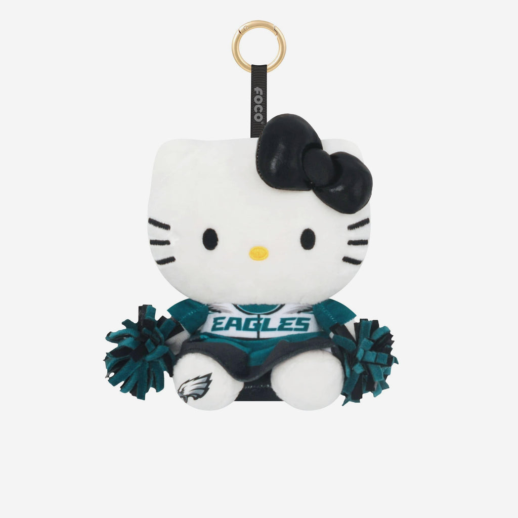 Philadelphia Eagles Plush Hello Kitty® Cheerleader Bag Charm Keychain FOCO - FOCO.com