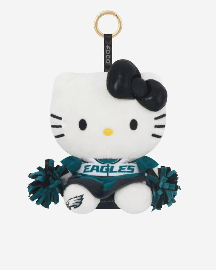 Philadelphia Eagles Plush Hello Kitty® Cheerleader Bag Charm Keychain FOCO - FOCO.com