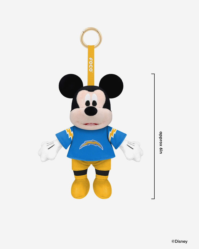 Los Angeles Chargers Disney Mickey Mouse Clip-On Plush FOCO - FOCO.com
