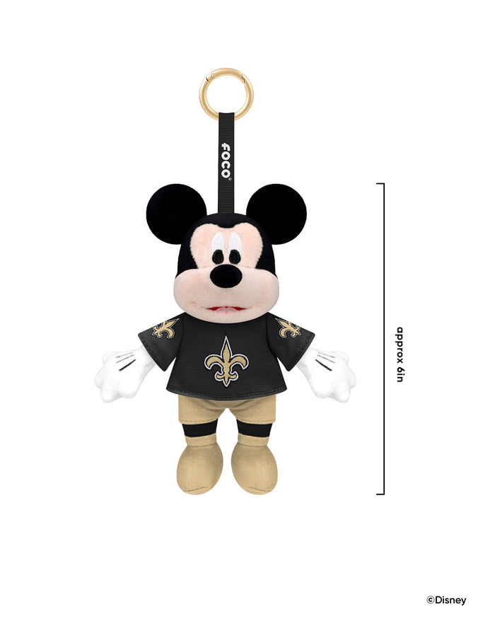 New Orleans Saints Disney Mickey Mouse Clip-On Plush FOCO - FOCO.com