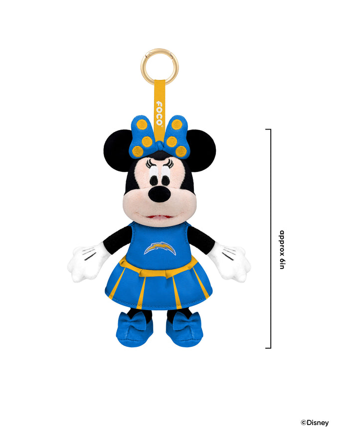 Los Angeles Chargers Disney Minnie Mouse Clip-On Plush FOCO - FOCO.com