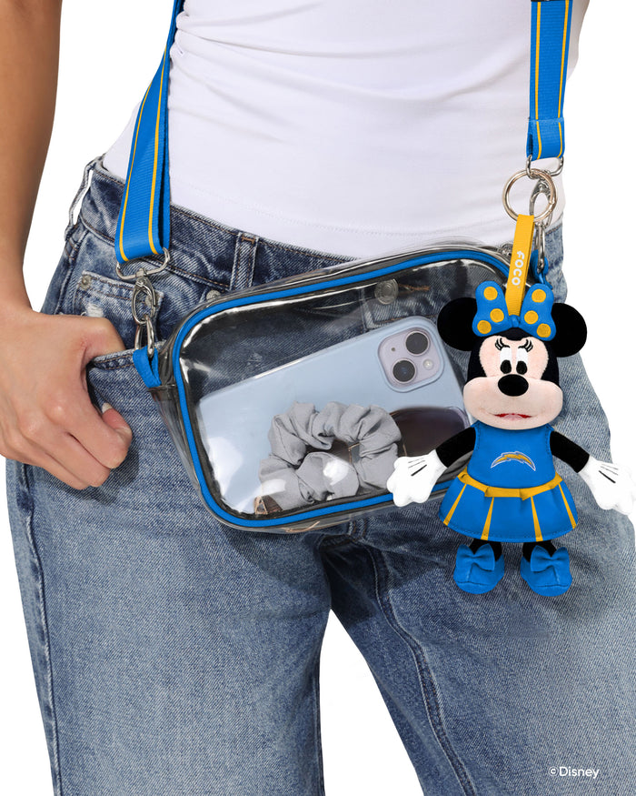 Los Angeles Chargers Disney Minnie Mouse Clip-On Plush FOCO - FOCO.com