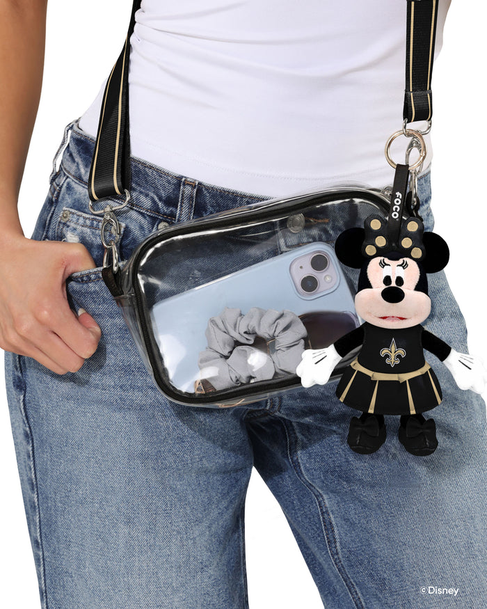 New Orleans Saints Disney Minnie Mouse Clip-On Plush FOCO - FOCO.com
