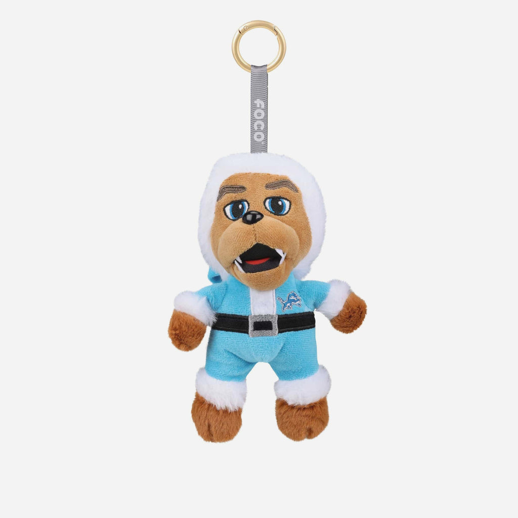 Detroit Lions Plush Mascot Santa Bag Charm Keychain FOCO - FOCO.com