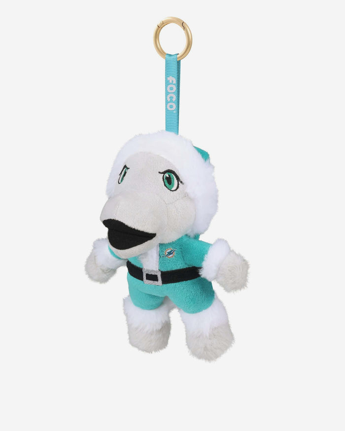 Miami Dolphins Plush Mascot Santa Bag Charm Keychain FOCO - FOCO.com