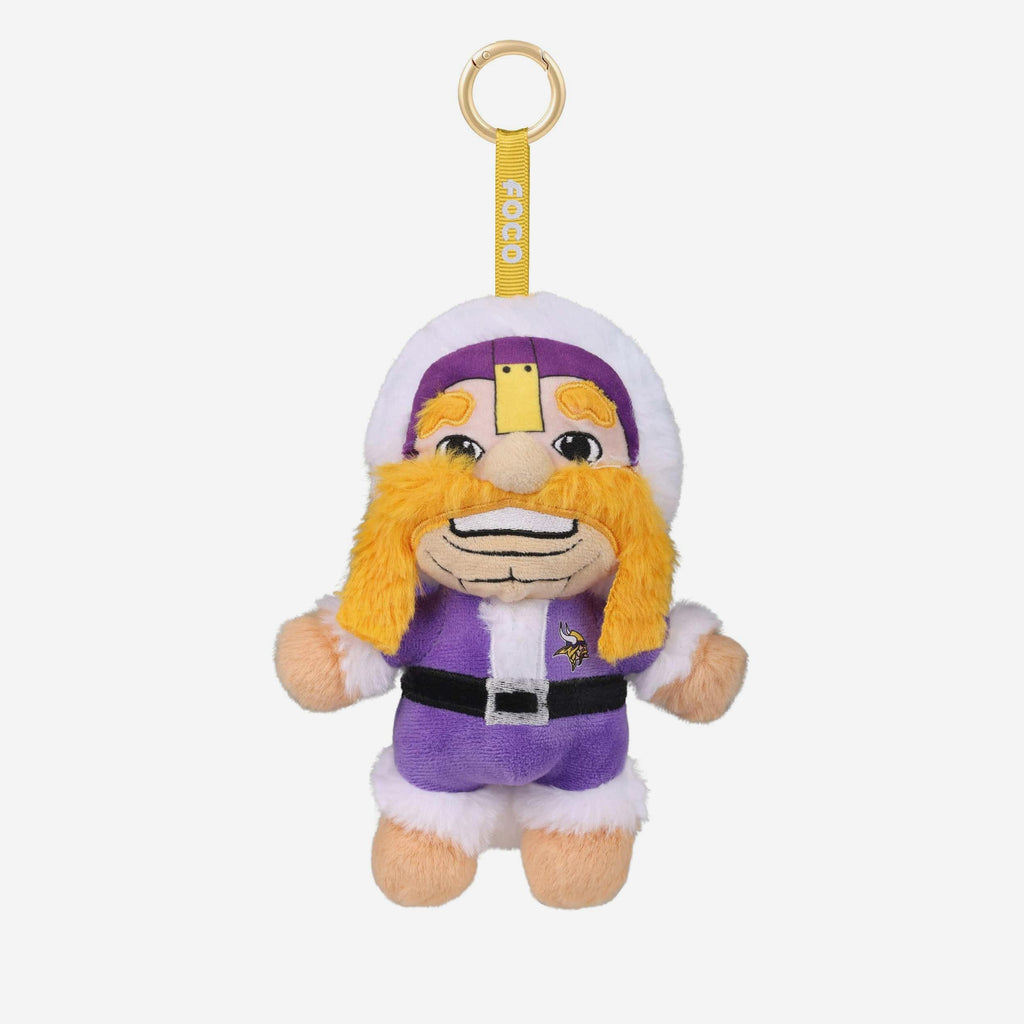 Minnesota Vikings Plush Mascot Santa Bag Charm Keychain FOCO - FOCO.com