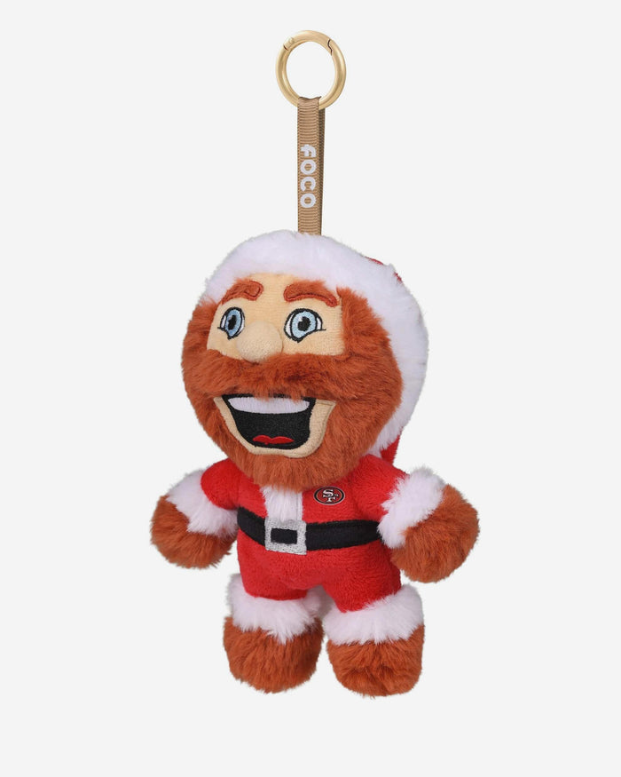 San Francisco 49ers Plush Mascot Santa Bag Charm Keychain FOCO - FOCO.com