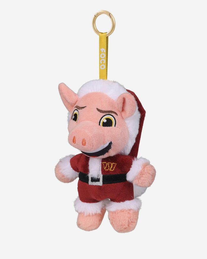 Washington Commanders Plush Mascot Santa Bag Charm Keychain FOCO - FOCO.com