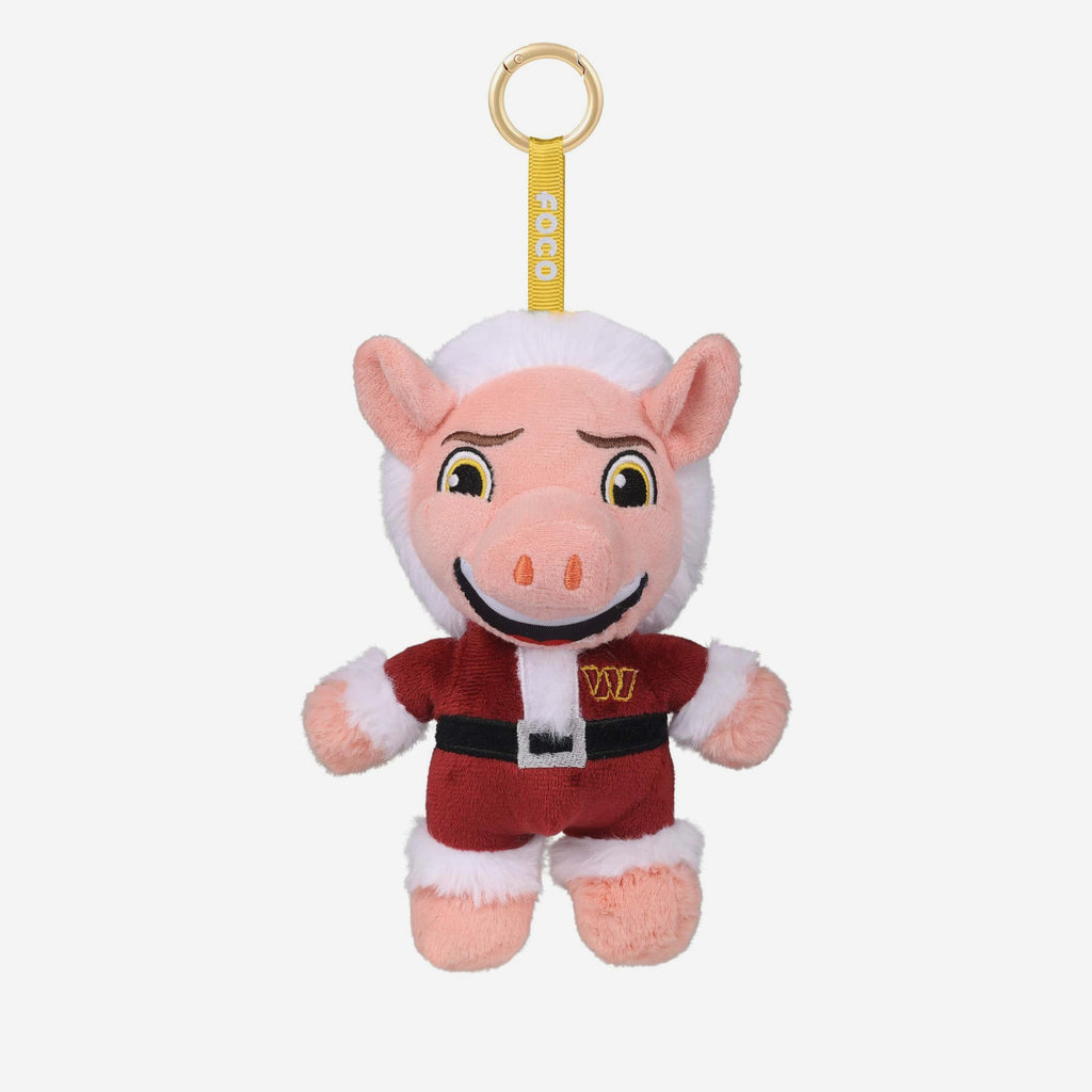 Washington Commanders Plush Mascot Santa Bag Charm Keychain FOCO - FOCO.com