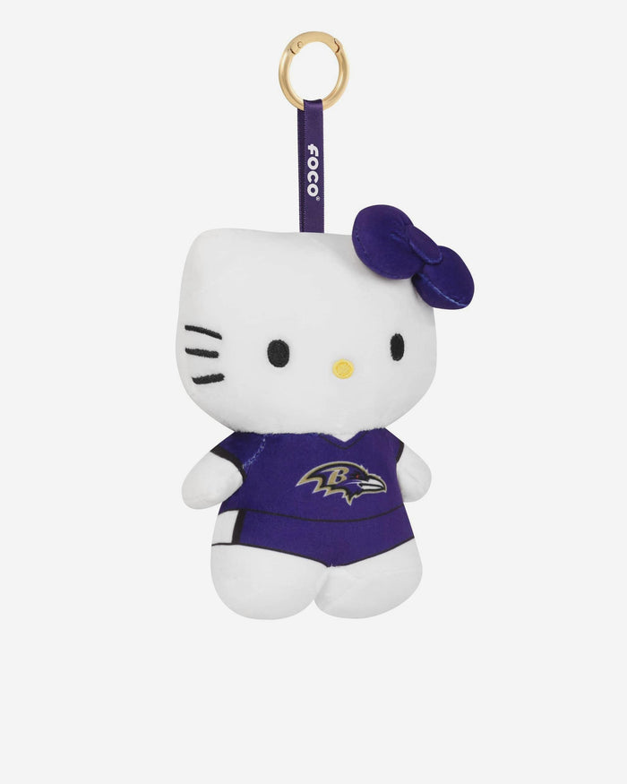 Baltimore Ravens Plush Hello Kitty® Bag Charm Keychain FOCO - FOCO.com