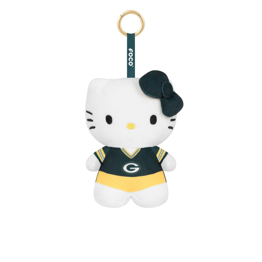 Green Bay Packers Plush Hello Kitty® Bag Charm Keychain