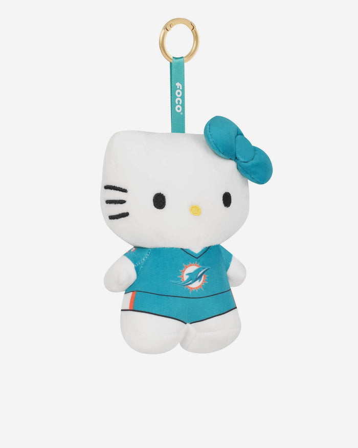 Miami Dolphins Plush Hello Kitty® Bag Charm Keychain FOCO - FOCO.com