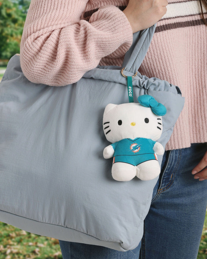 Miami Dolphins Plush Hello Kitty® Bag Charm Keychain FOCO - FOCO.com
