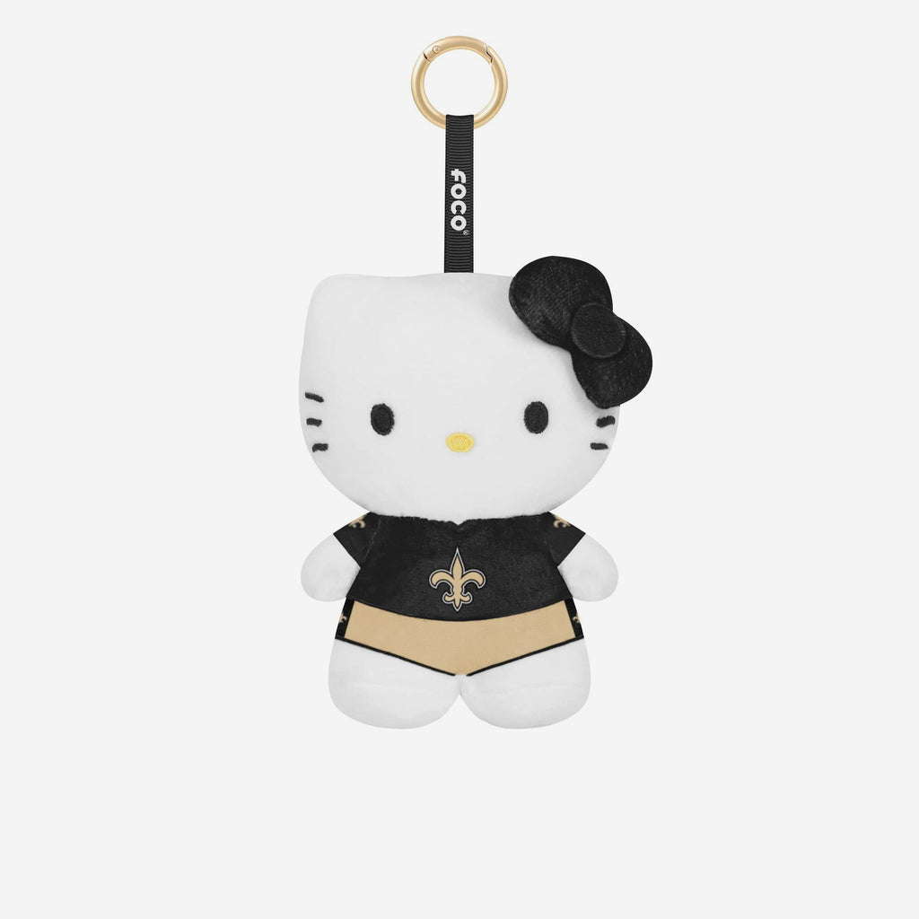 New Orleans Saints Plush Hello Kitty® Bag Charm Keychain