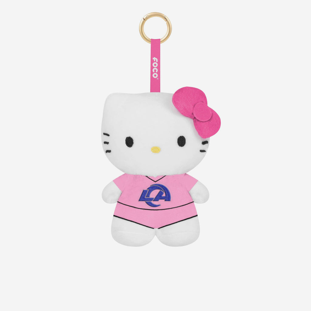 Los Angeles Rams Plush Hello Kitty® Pink Bag Charm Keychain FOCO - FOCO.com