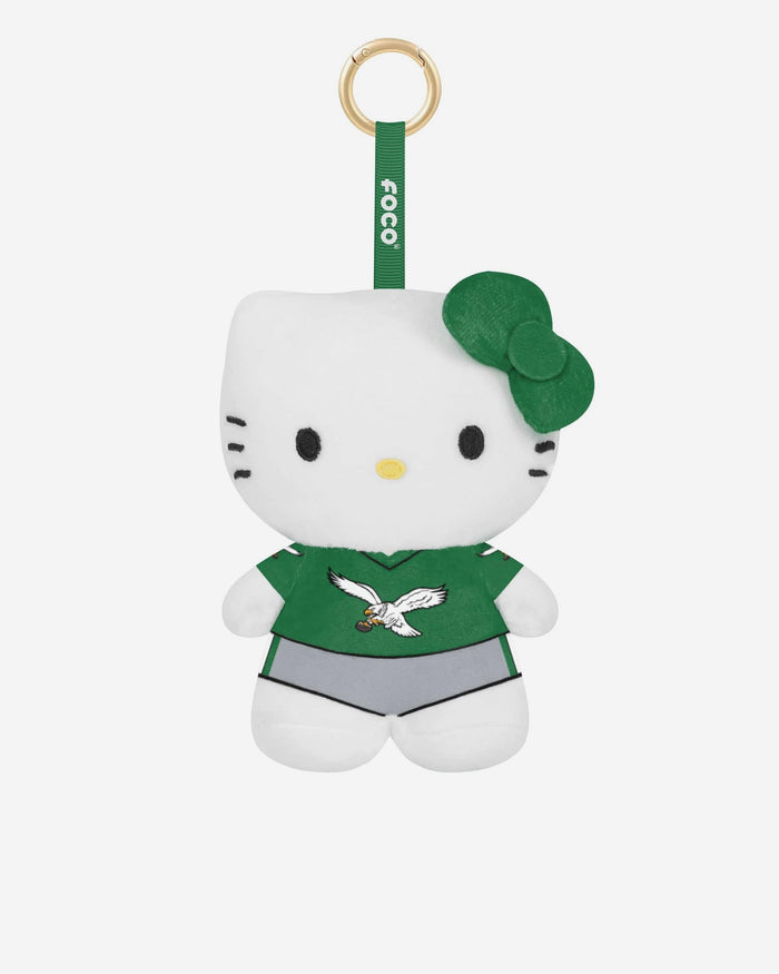 Philadelphia Eagles Kelly Green Plush Hello Kitty® Bag Charm Keychain FOCO - FOCO.com