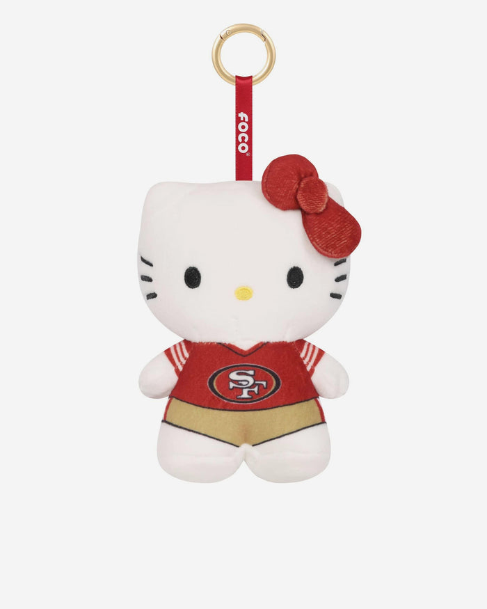 San Francisco 49ers Plush Hello Kitty® Bag Charm Keychain FOCO - FOCO.com
