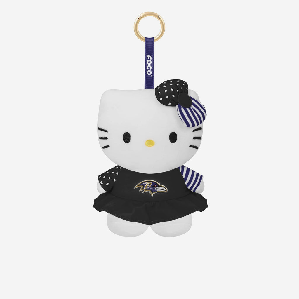 Baltimore Ravens Americana Plush Hello Kitty® Bag Charm Keychain FOCO - FOCO.com