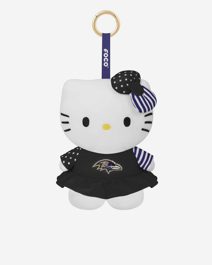 Baltimore Ravens Americana Plush Hello Kitty® Bag Charm Keychain FOCO - FOCO.com