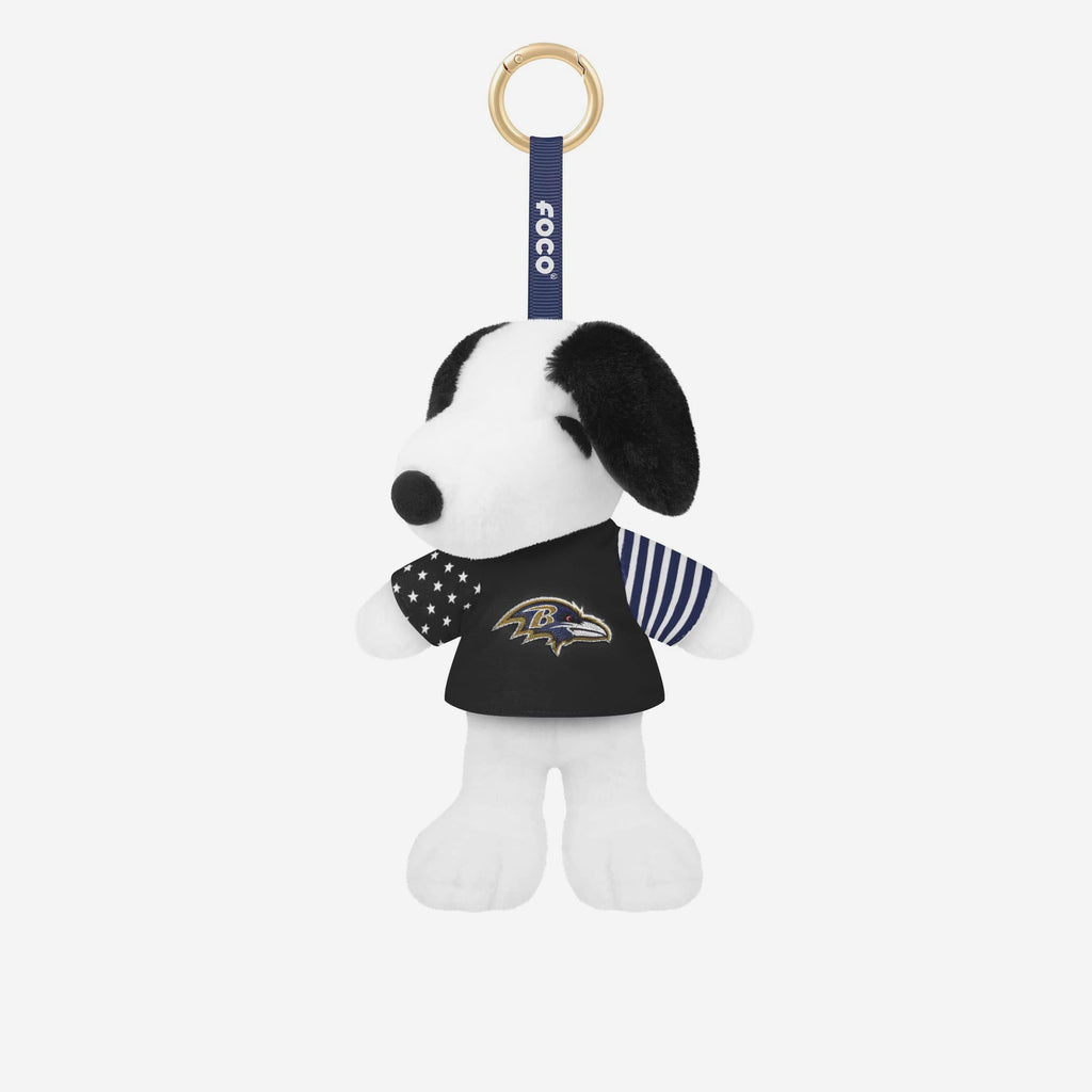 Baltimore Ravens Americana Plush Snoopy Peanuts Bag Charm Keychain FOCO - FOCO.com