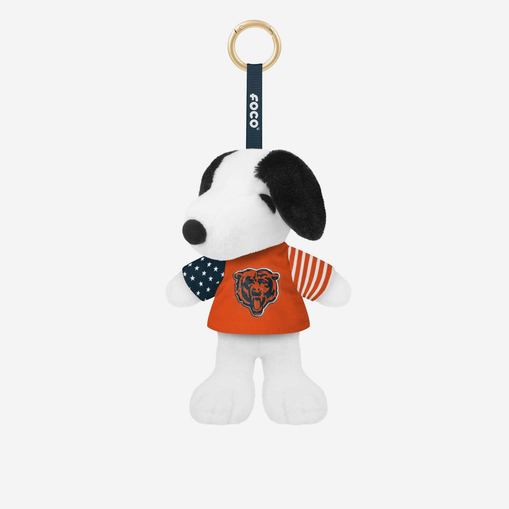 Chicago Bears Americana Plush Snoopy Peanuts Bag Charm Keychain FOCO - FOCO.com