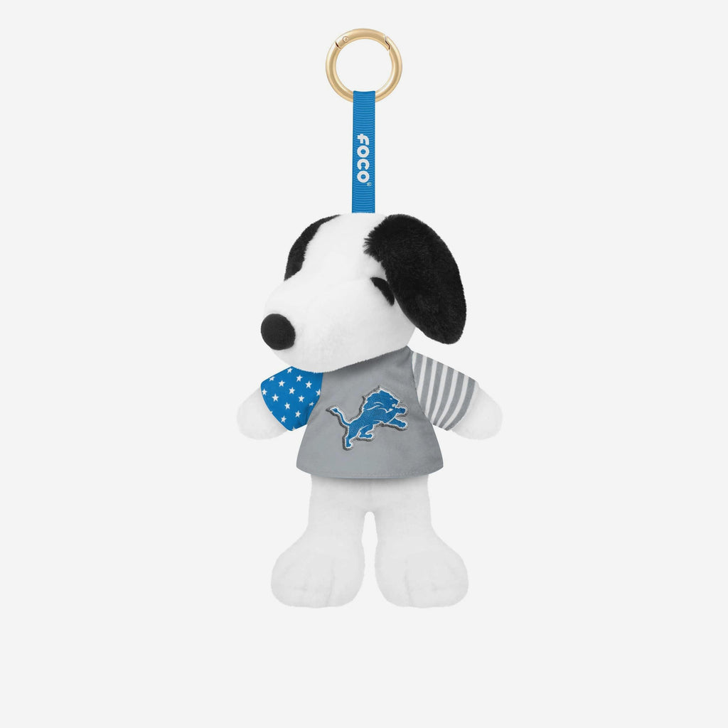 Detroit Lions Americana Plush Snoopy Peanuts Bag Charm Keychain FOCO - FOCO.com